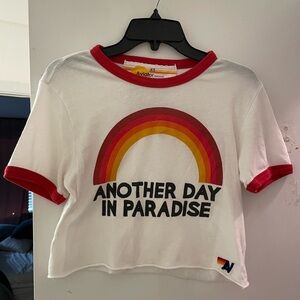 Aviator nation crop Tshirt